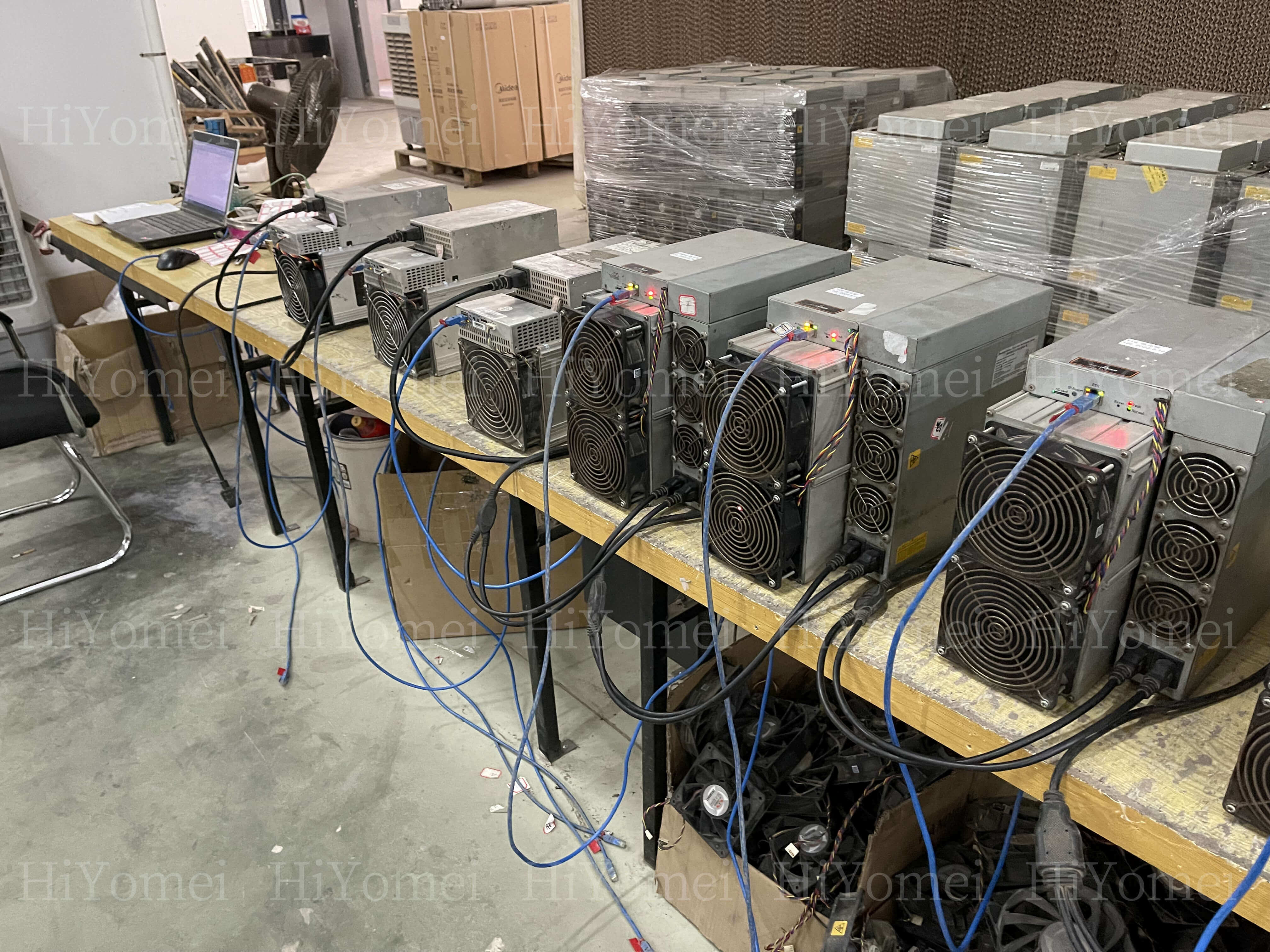 Engineers are debugging, waiting for packaged second-hand Whatsminer and Antminer