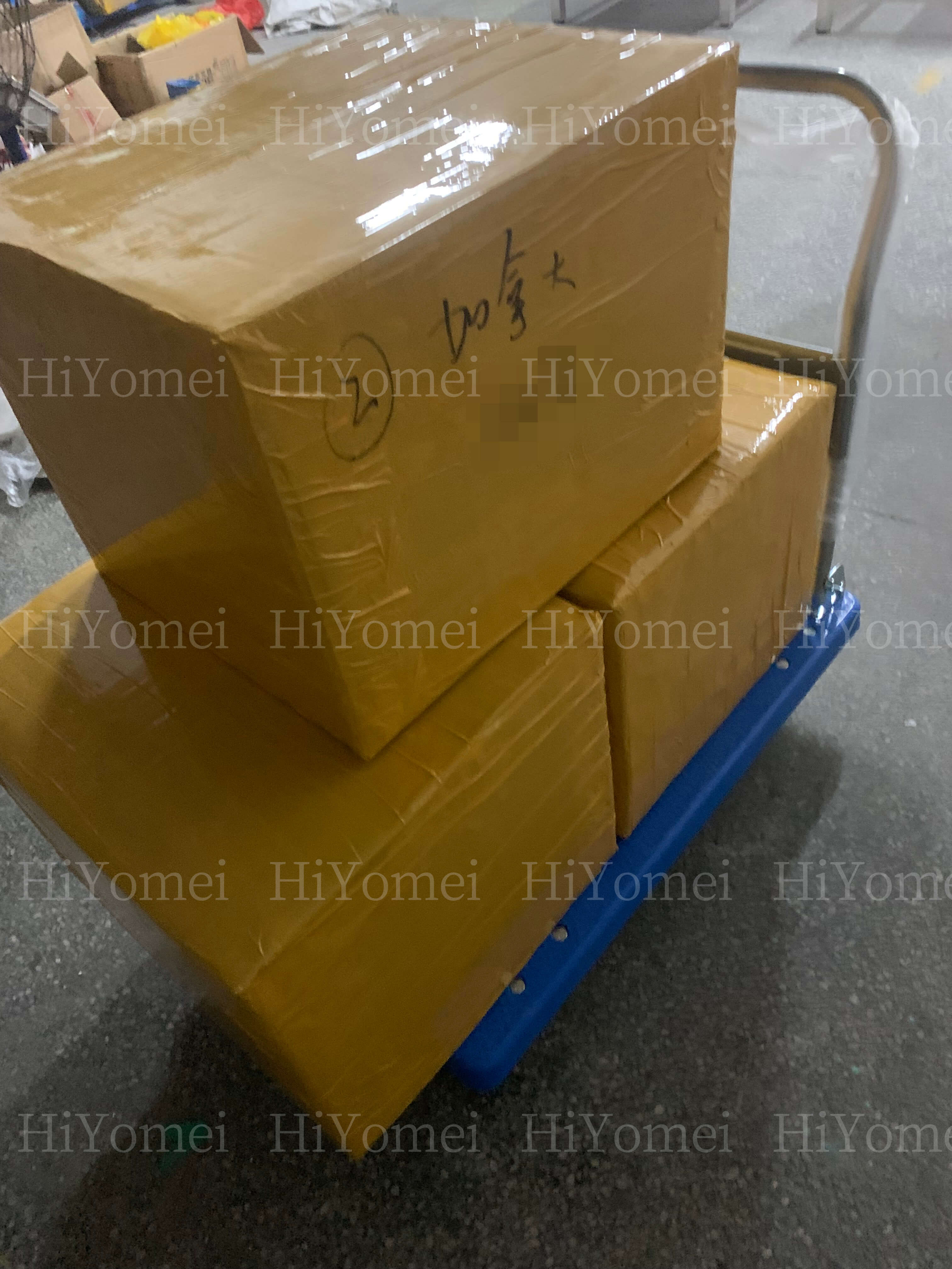 Packed and ready to be sent to the international logistics center