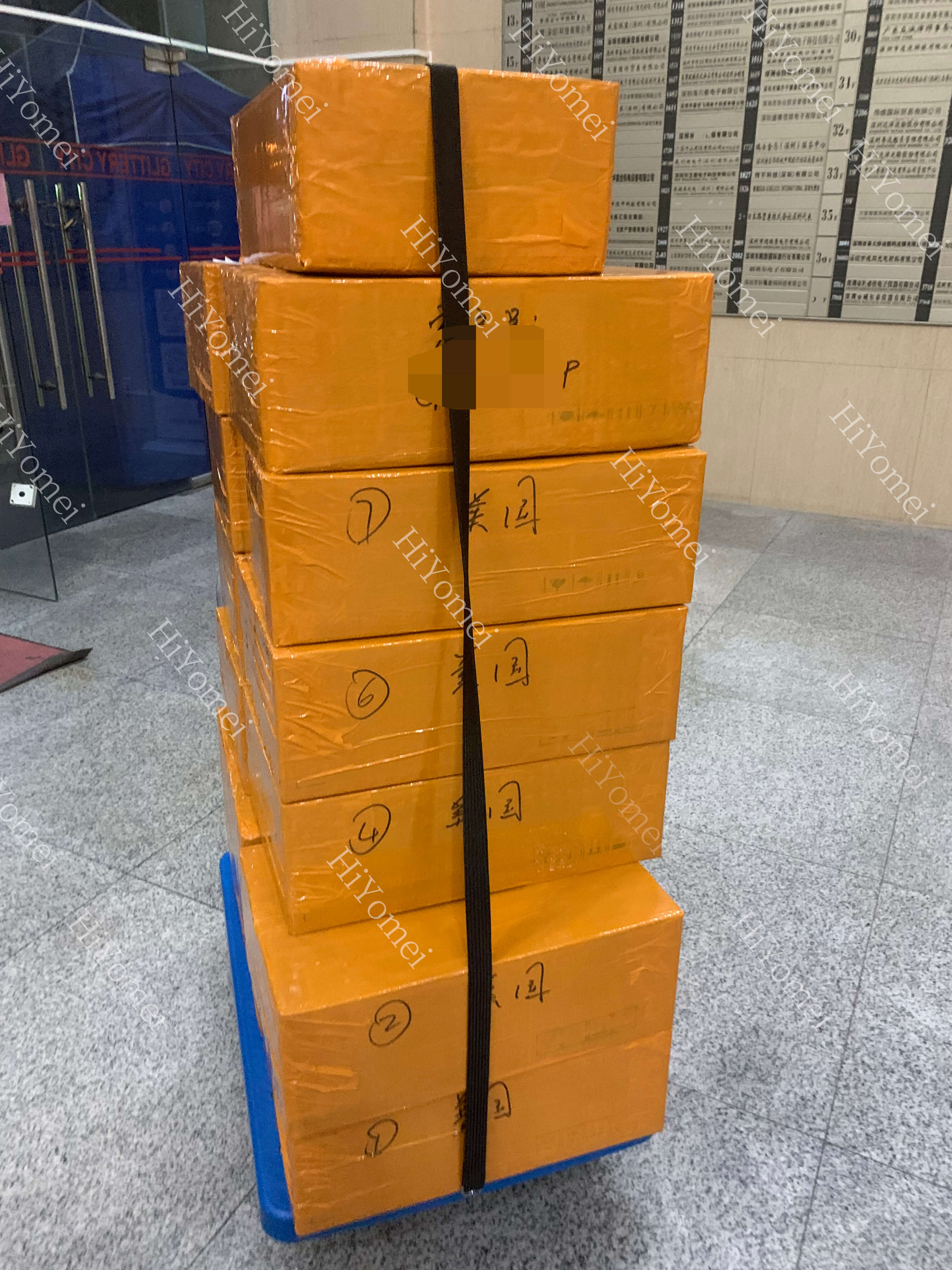Write the shipping marks ready to be sent to the port