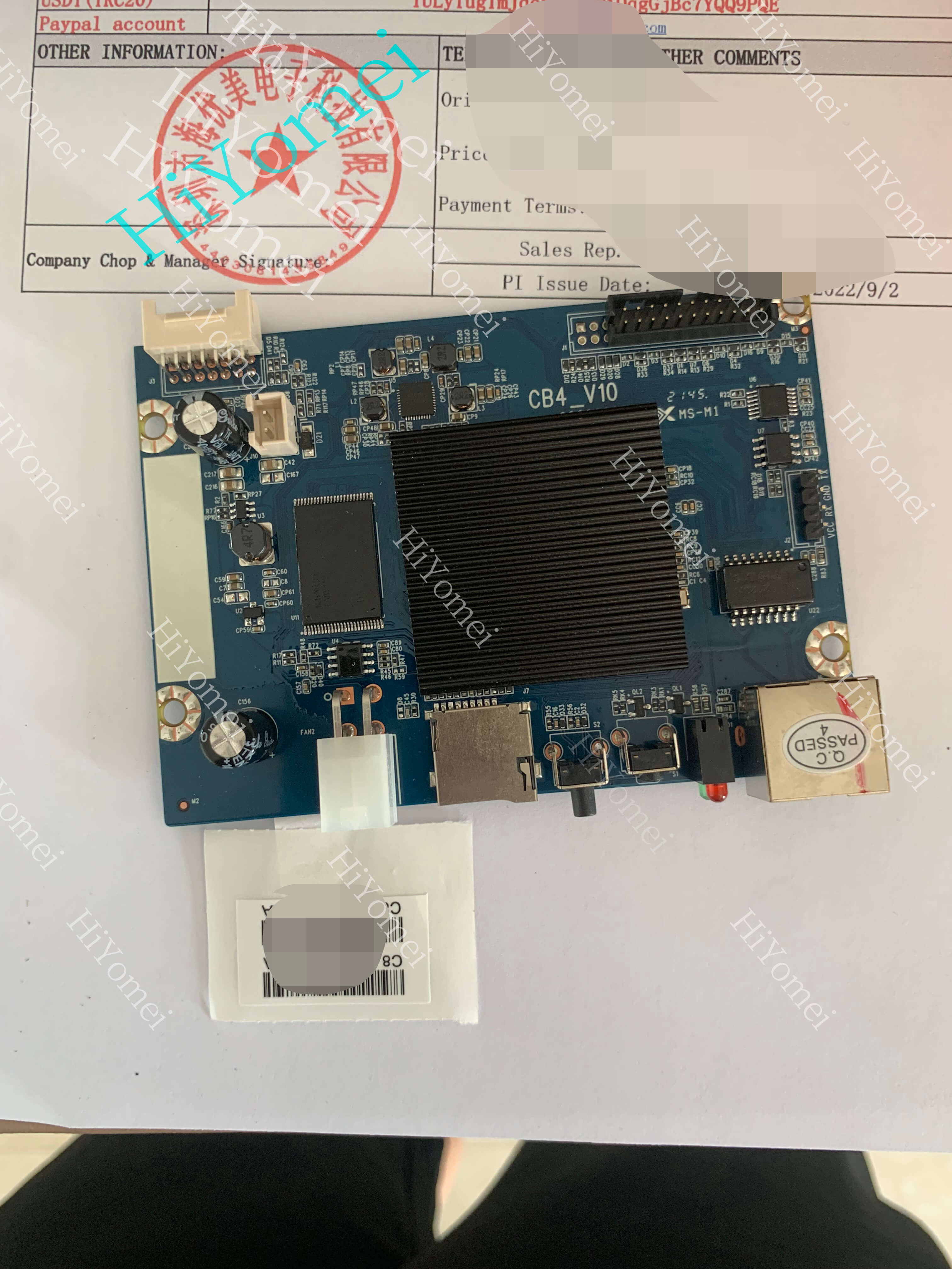 H6OS dashboard and HiYomei contract