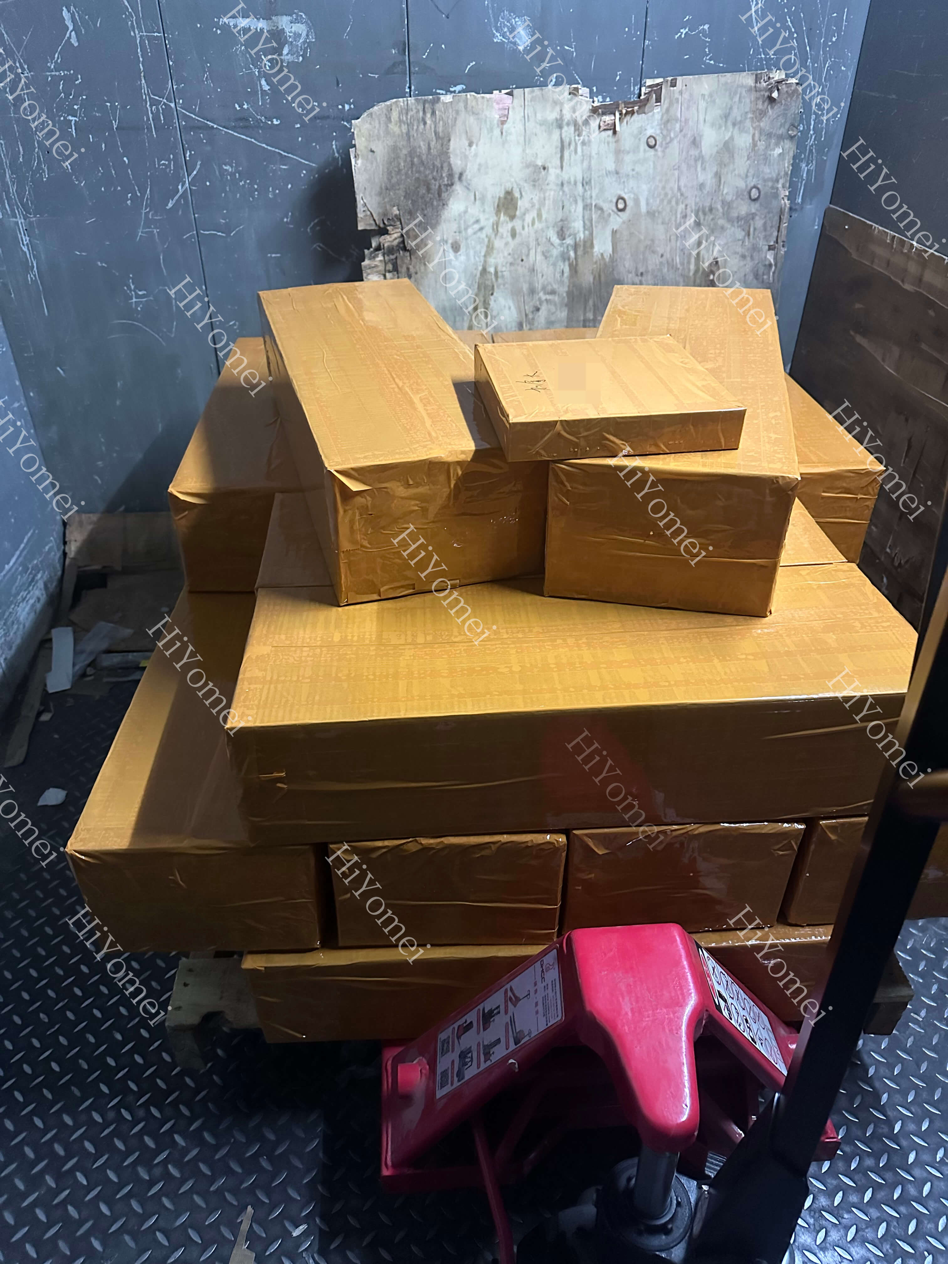All goods are packed and sorted, ready for shipment to the international port